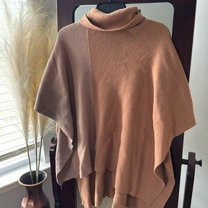 Brown Color Block Poncho (L/XL)